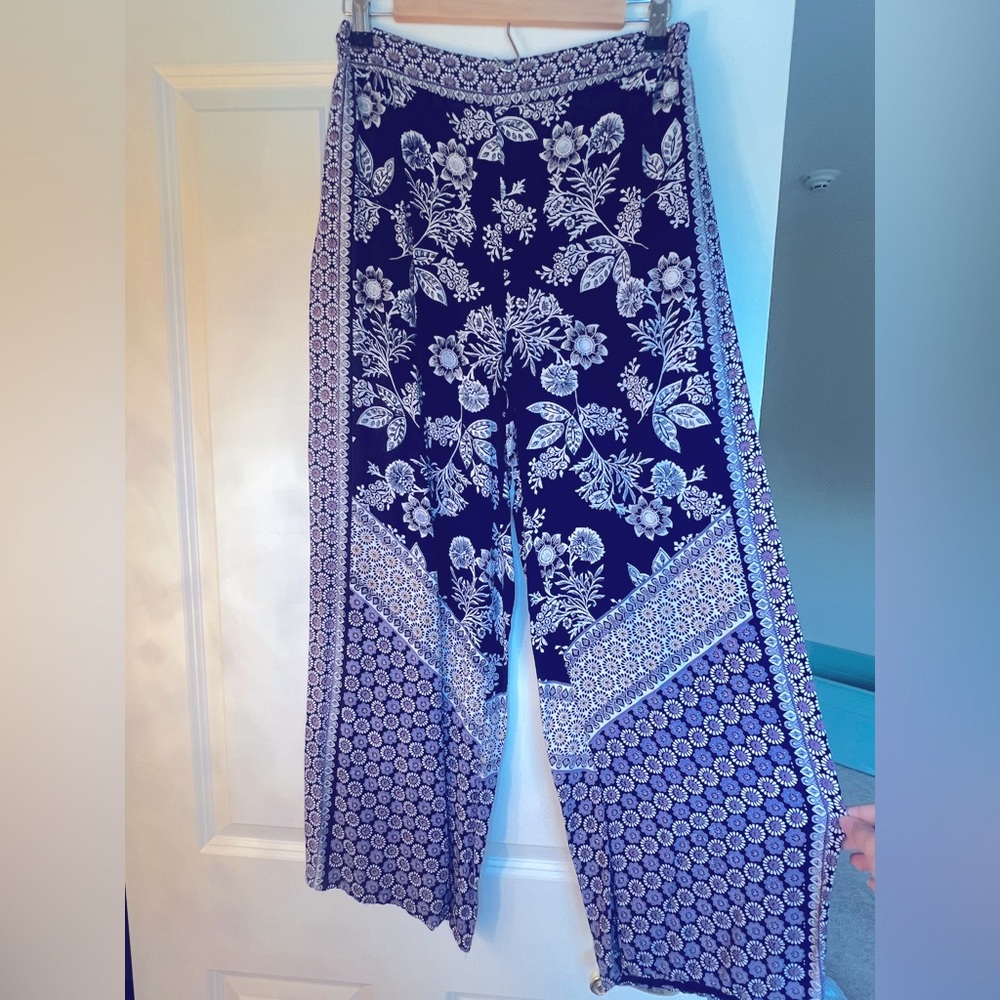 Purple boho wide leg pants size medium